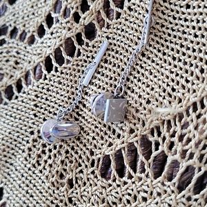 2 silvertone tie tacks